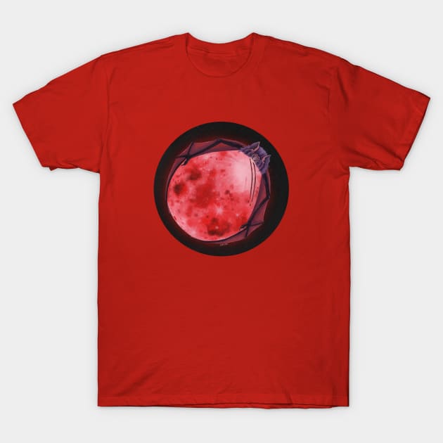 Blood Moon (Front) T-Shirt by jeriraeart